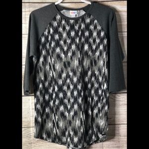 LulaRoe Randy Gray, Black, White Large 3 for $15